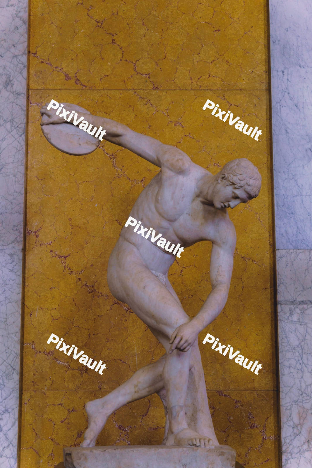 A Man Playing Discus